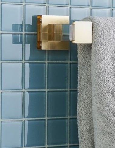 Mosaic Thủy Tinh màu xanh xám nhạt ốp phong tắm