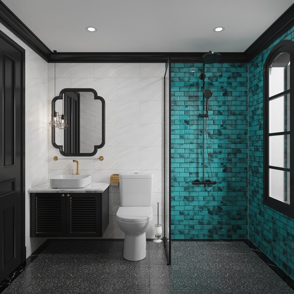 Mosaic Thủy Tinh ốp Tường Nhà Tắm
